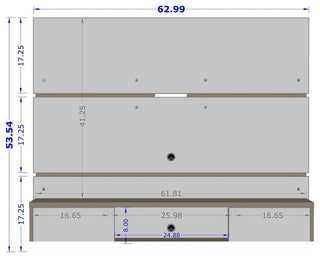 Vernon 62.99 Floating Entertainment Center in Rustic Brown