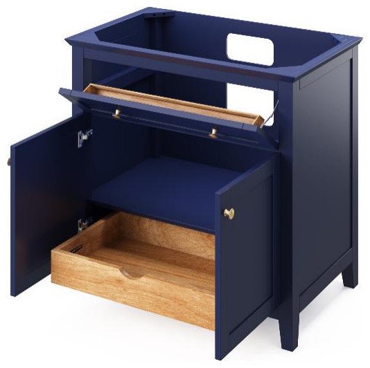 Chatham Traditional 36" Hale Blue Single Sink Vanity, Black Granite Vanity Top