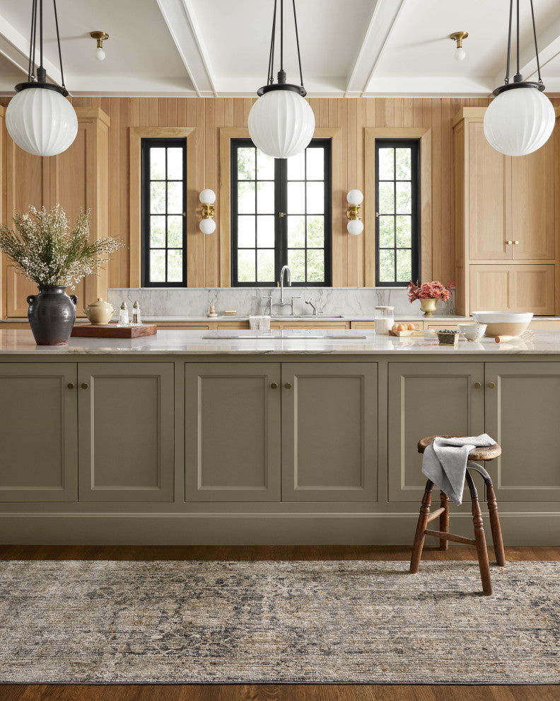 Jean Stoffer x Loloi Katherine Charcoal / Gold 11'-6" x 15'-7" Area Rug