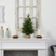 2'' Artificial Christmas Tree With 35 Clear LED Lights, Decorative Basket