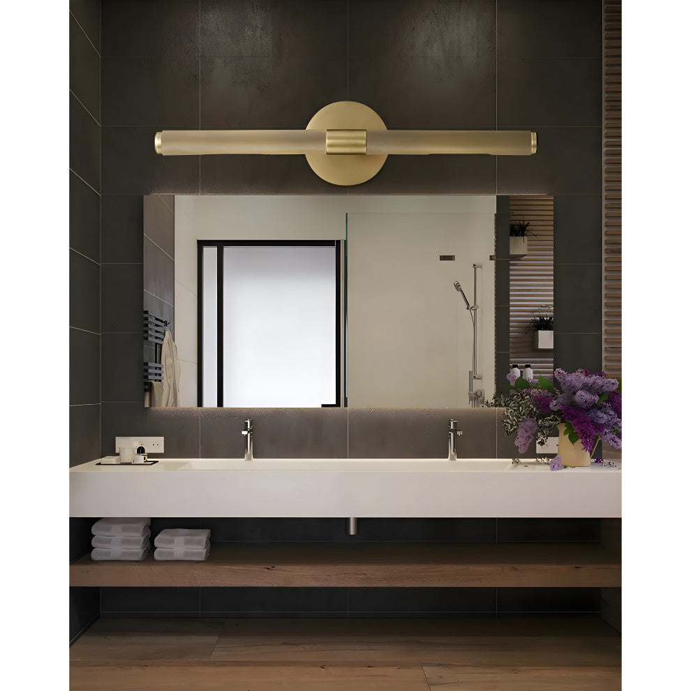 Modern Wall Lamp in the Futuristic Style for Bathroom, Bedroom, Chrome, Warm Light