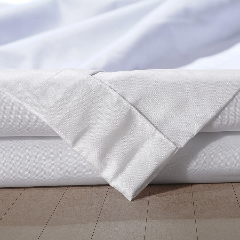 Signature Clever Cream Faux Silk Taffeta Hotel Blackout Fabric Sample, 4Wx4L