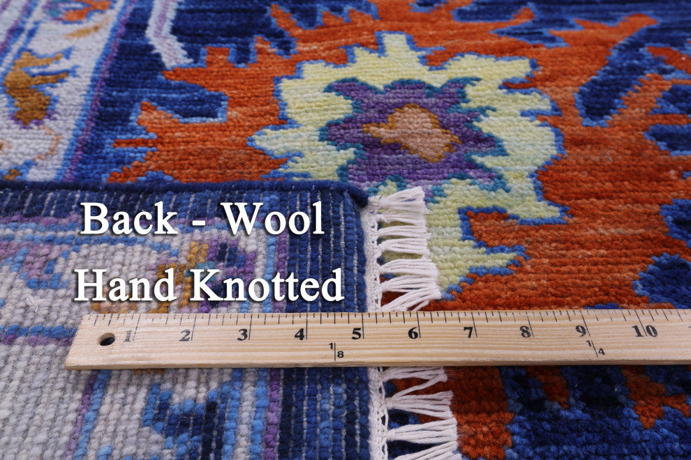 10' Square Turkish Oushak Handmade Wool Rug - Q13545