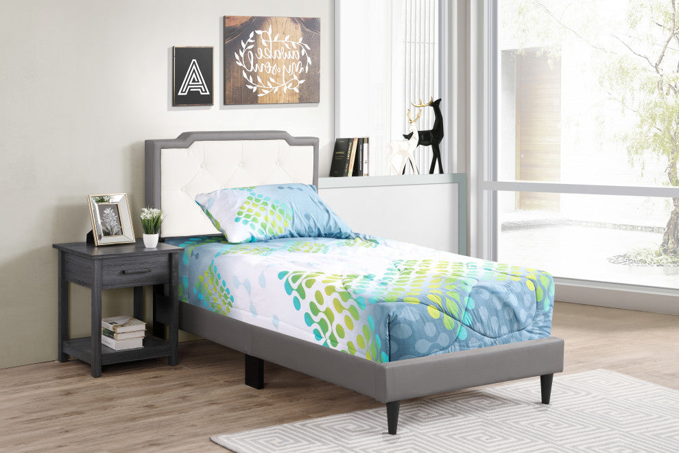Starlight All in One Bed, Gray/White, Twin