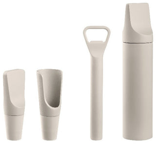 Ilo Set of 4 Wine Accessories, Moonbeam/Beige