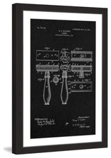 "Razor 1904 Black Paper" Framed Painting Print