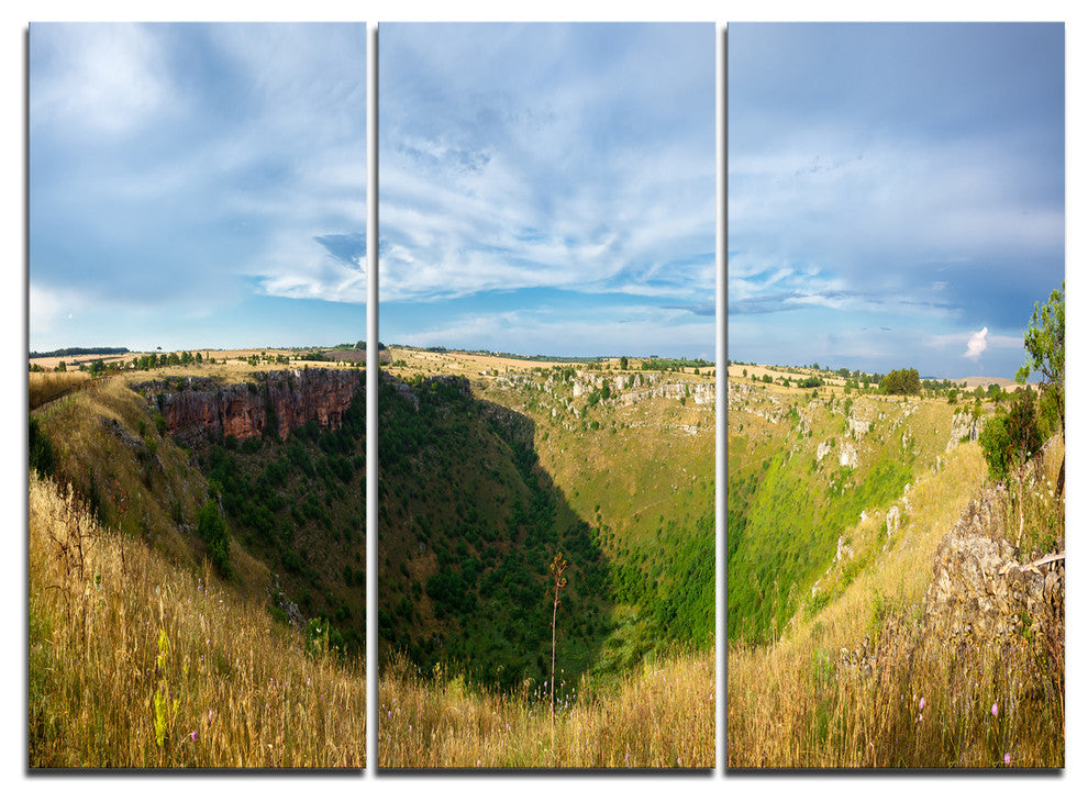 "Pulo Di Altamura Panorama" Art Print Canvas, 3 Panels, 36"x28"