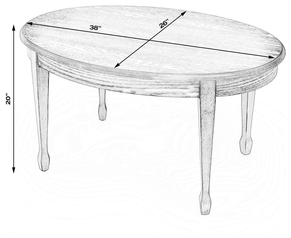 Butler Clayton Driftwood Oval Cocktail Table