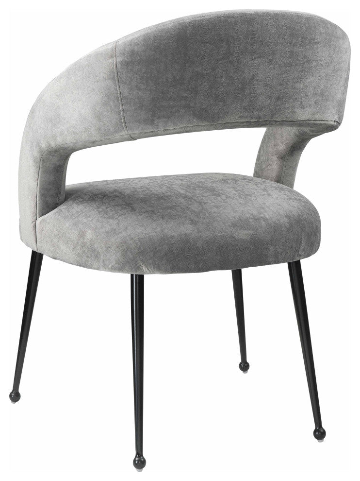 Rocco Slub Grey Dining Chair