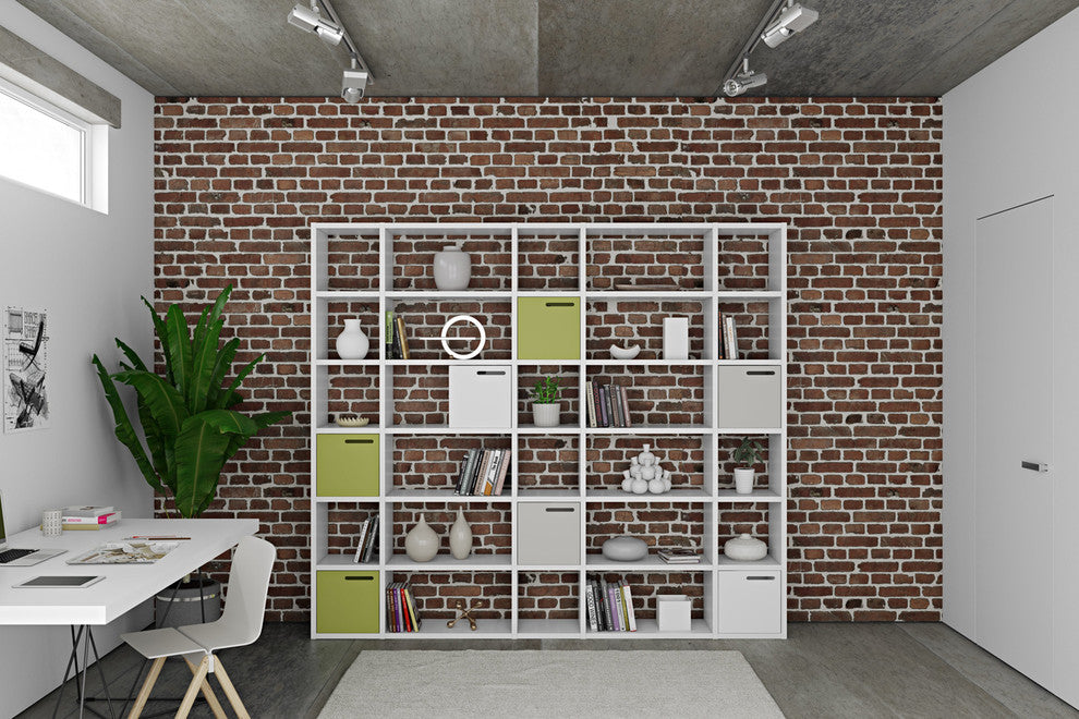 Modern Modular Large Display Shelves, Matte White