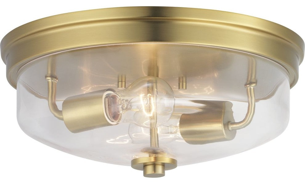 Blakely Collection 2-Light Flush Mount, Brushed Bronze