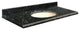 Quartz 37"x22" Vanity Top, Single Faucet Hole, Interlude, Biscuit Bowl