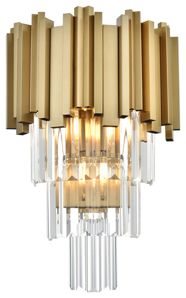 Home Living 12" Wall Sconce, Satin Gold