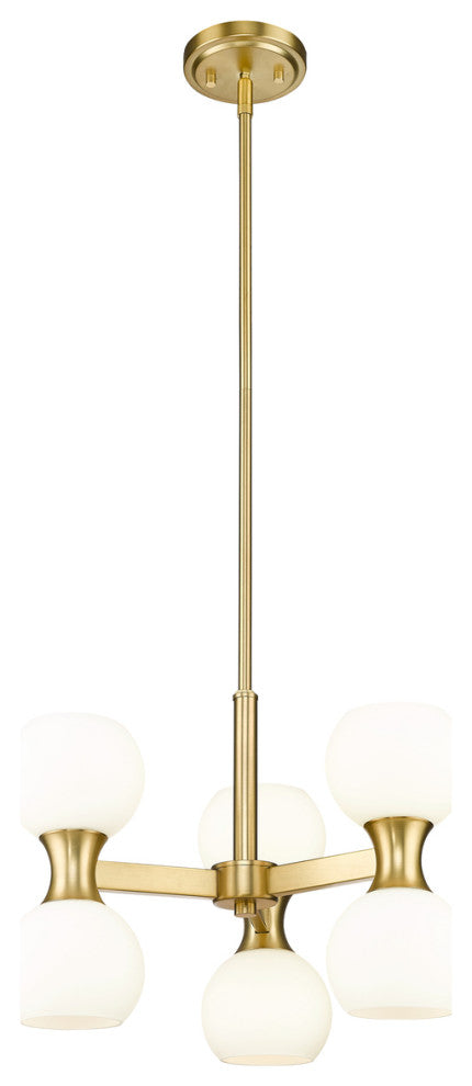 Z-LITE 6-Light Chandelier, Modern Gold