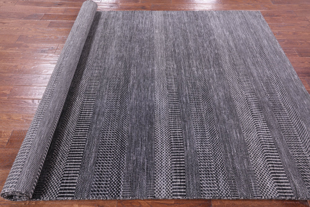 Savannah Grass Handmade Wool and Silk Rug 6' 2" X 8' 11" Q11935