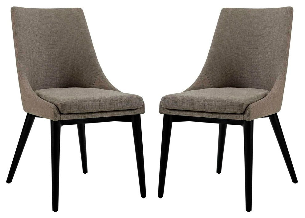 Modern Contemporary Urban Kitchen Room Dining Side Chair, Gray Gray, Fabric