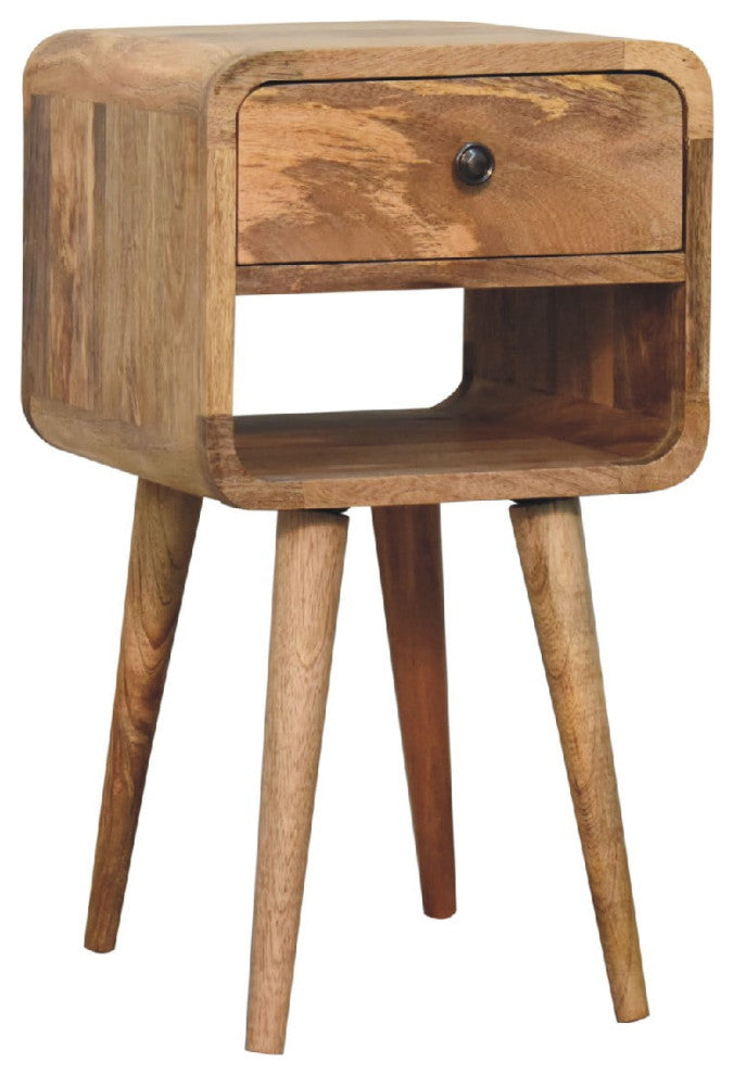Mini Oak-ish Curve Lower Nightstand