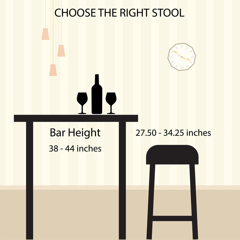 Lavish Home Swivel Bar Stool, Adjustable Rounded Frame Barstool
