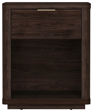 Manhattan Comfort Evelyn Nightstand, Brown, Single