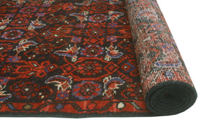 Fine Vintage Distressed Meryem Charcoal/Red Runner, 2'9 x 12'5