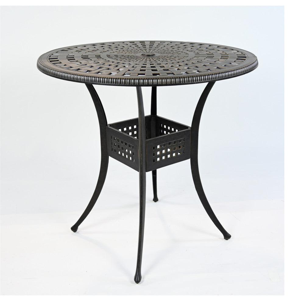 Maxwell 42 Inch Round Outdoor Cast Aluminum Bar Table