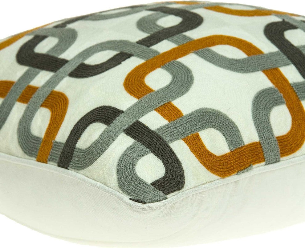 HomeRoots 20" x 7" x 20" Multicolor Pillow Cover With Poly Insert