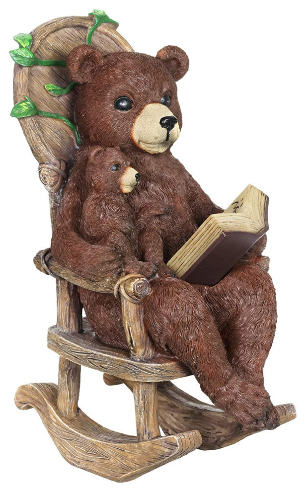 Solar Bears Reading a Book Garden Statue