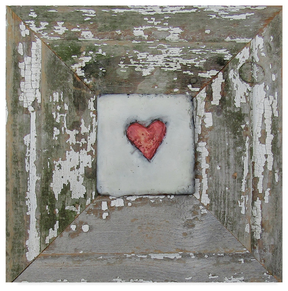 "Hearts Desire Distressed White" by lovISart, Canvas Art