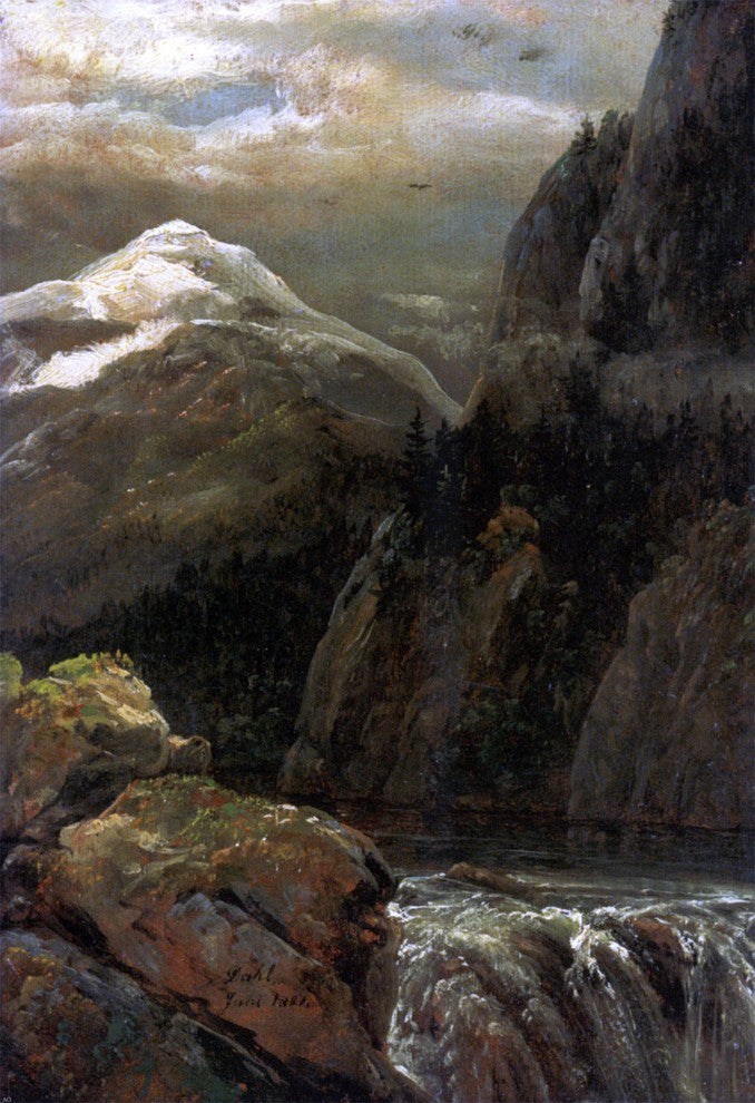 Johan Christian Claussen Dahl Nordisk Landskap Ved Innsjo Wall Decal