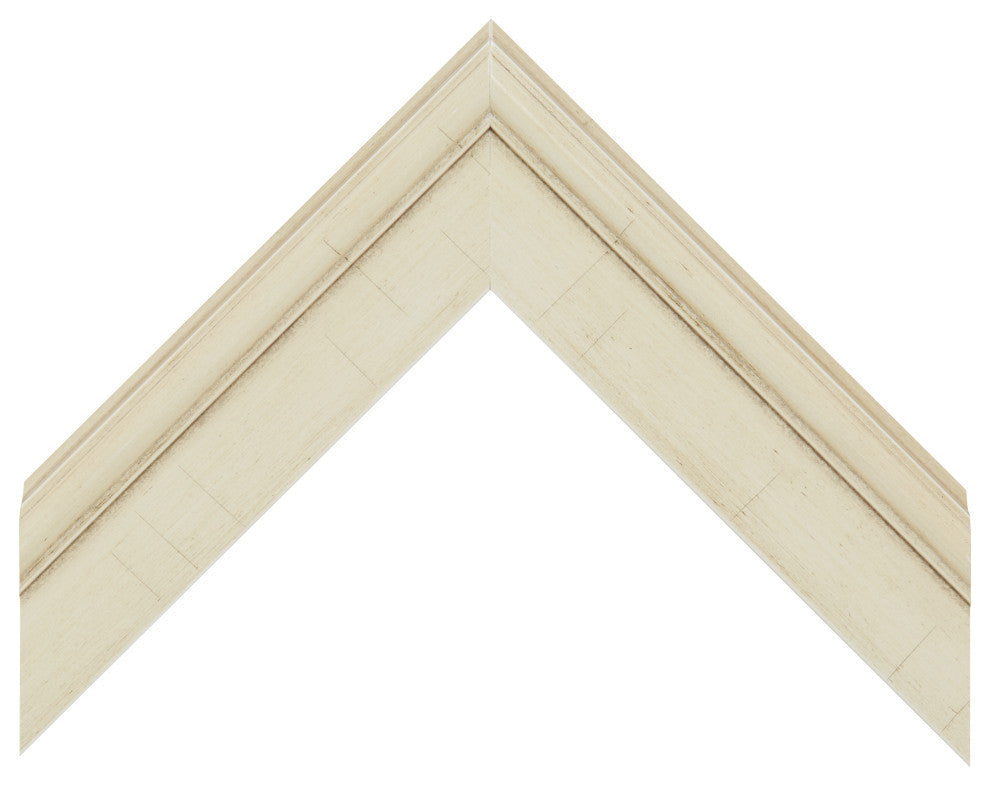 Kendall Framed Wall Mirror, Ivory, 20"x48"