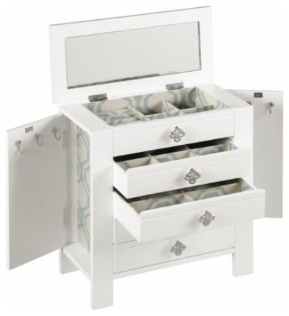 Emma Jewelry Chest, White