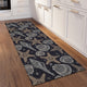 Indoor/Outdoor Seabreeze SZ4 Black Machine Washable 2'3" x 7'6" Runner Rug