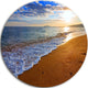 Sydney Early Morning Beach, Beach Large Disc Metal Wall Art, 11"