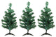 Set of 3 Lighted Christmas Tree Driveway or Pathway Markers Outdoor Decorations