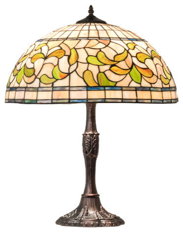 Meyda Lighting 232800 26" High Tiffany Turning Leaf Table Lamp