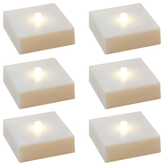 Battery Operated Warm White LED Lights, Set of 6