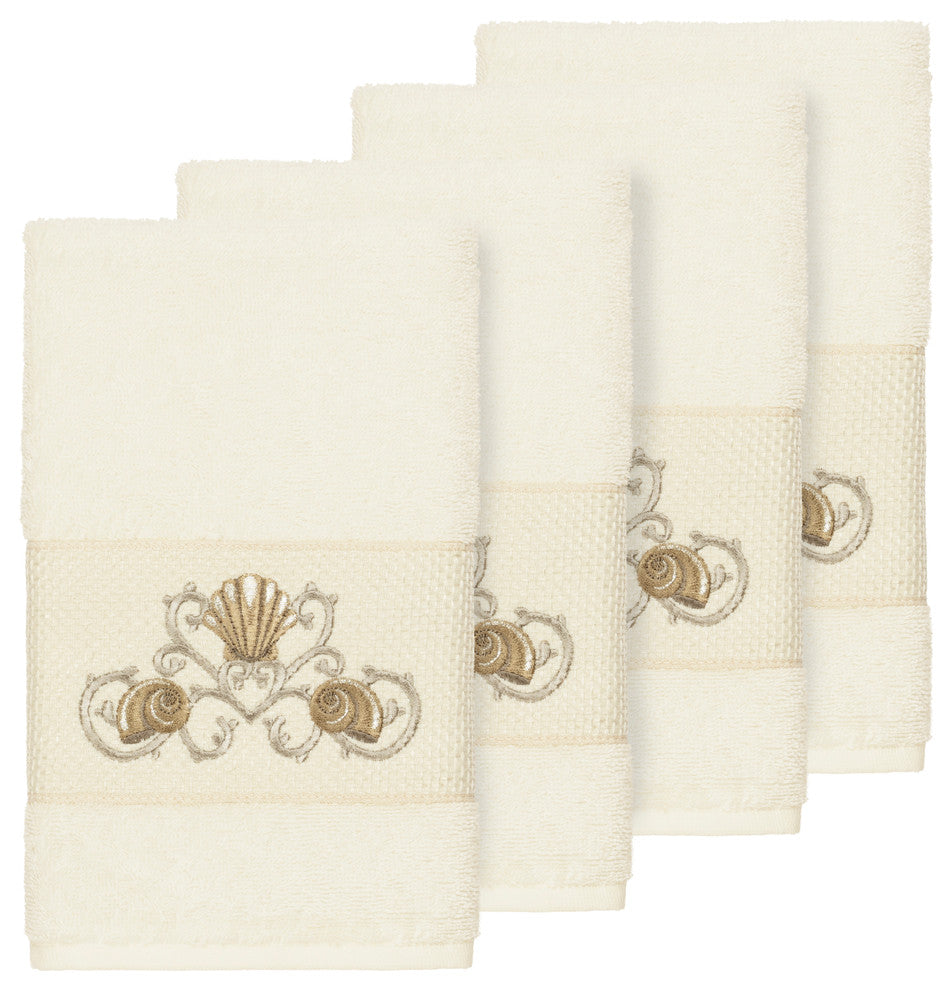 Bella 4 Piece Embellished Hand Towel Set