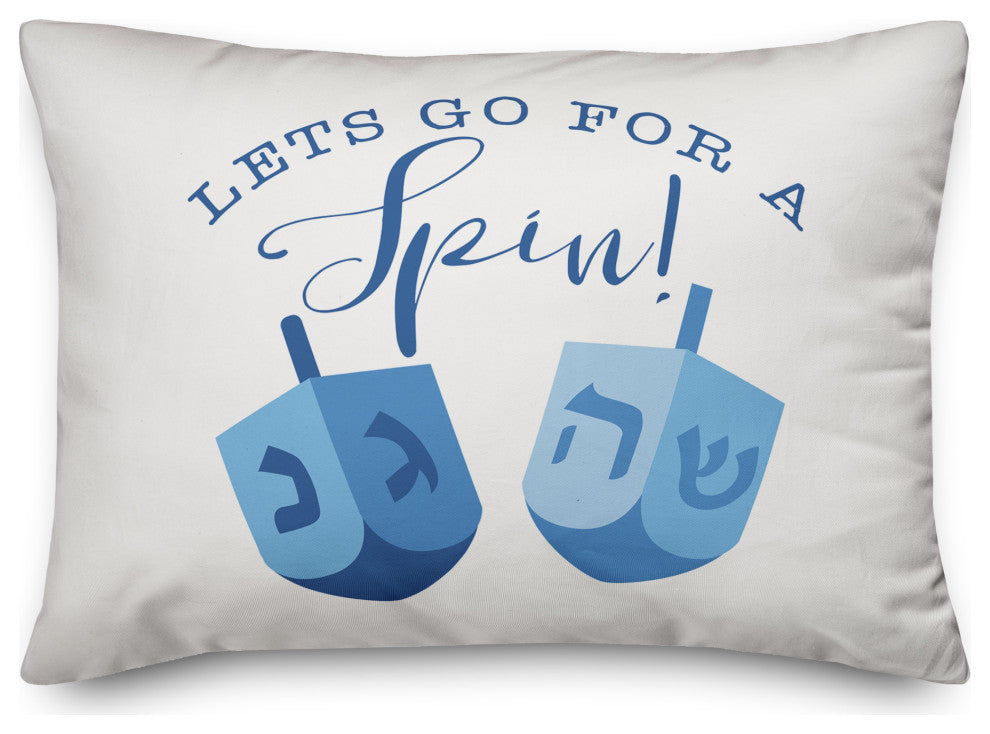 Let's Go for a Spin 14"x20" Throw Pillow