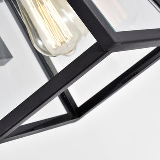 CHLOE Lighting Orly Transitional 1Light Textured Black Outdoor Wall Sconce 12" H