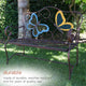 45" x 23" Outdoor 2-Person Butterfly Garden Bench