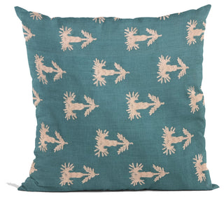 Plutus Blue Growth Motif Luxury Throw Pillow, 12"x20"
