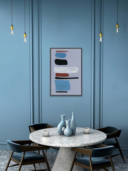 "Compilation" Floater Framed Painting Print on Canvas, 16"x24"