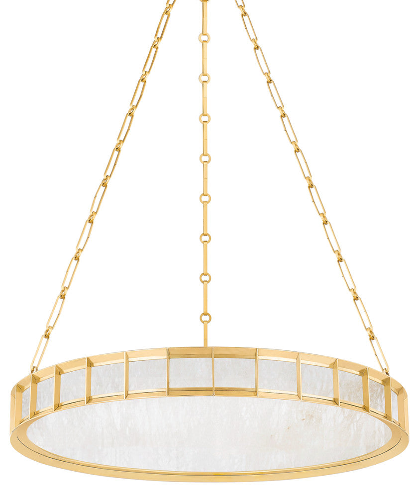 Leda 1 Light Chandelier, Brass