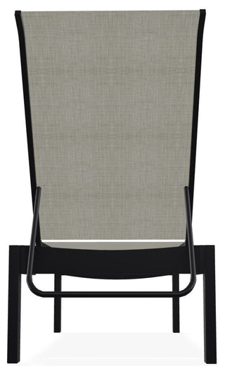 Leeward Sling Stackable Outdoor Chaise Lounge, Ella/Black