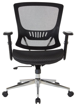 Mesh Screen Seat and Back Manager's Chair, Chrome Base