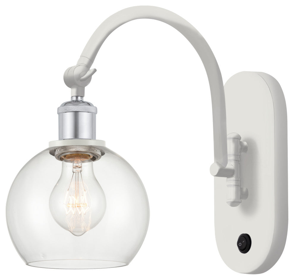 Innovations 518-1W-WPC-G122-6-LED 1-Light Sconce, White and Polished Chrome