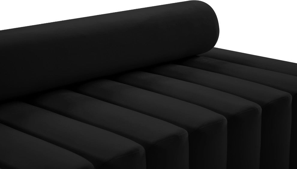 Melody Velvet Upholstered Chair, Black, Chair