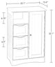1-Door, 3 Drawer Floor, Gray Cabinet