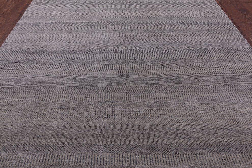 8' 2" X 9' 10" Wool and Silk Hand-Knotted Savannah Gabbeh Rug Q6620