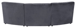 Limitless Velvet Upholstered 3-Piece Modular Sectional, Gray